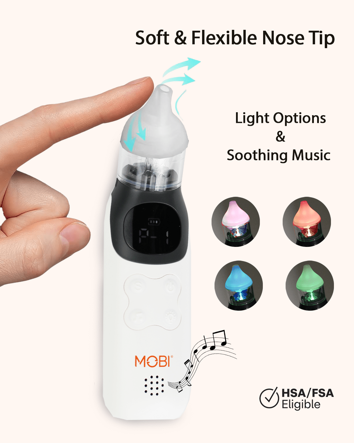Automatic Nasal Aspirator with Adjustable Suction level - MOBI USA