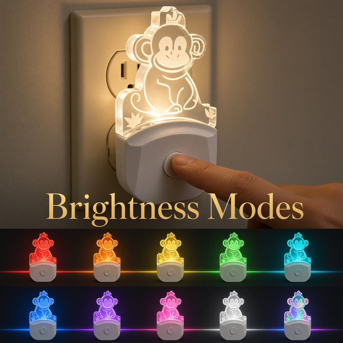 MOBI WallMate Plug-In Nightlight Safari Themed - MOBI USA