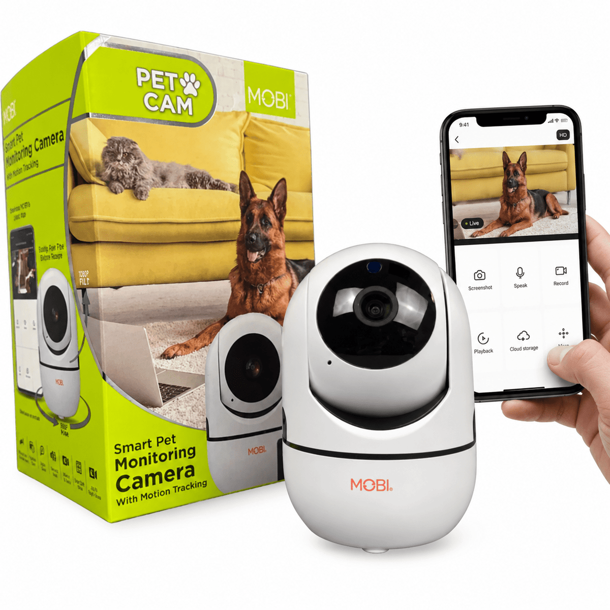 MobiCam HDX Smart Pet Pan & Tilt Camera - MOBI USA