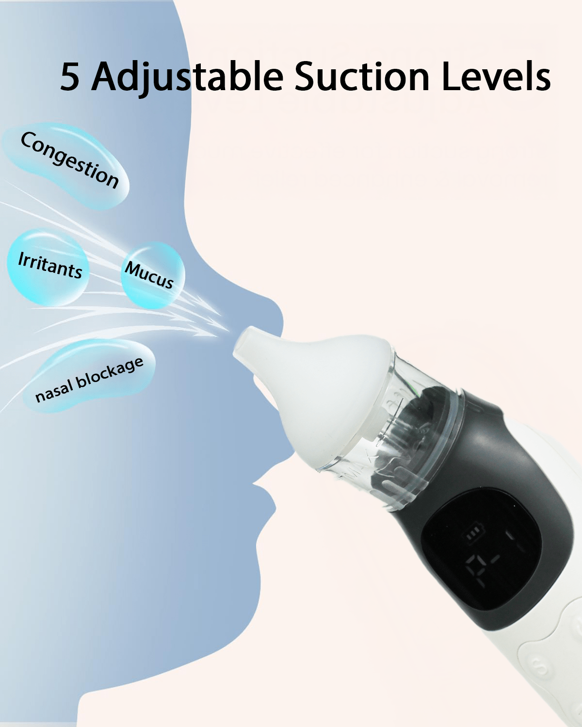 Automatic Nasal Aspirator with Adjustable Suction level - MOBI USA
