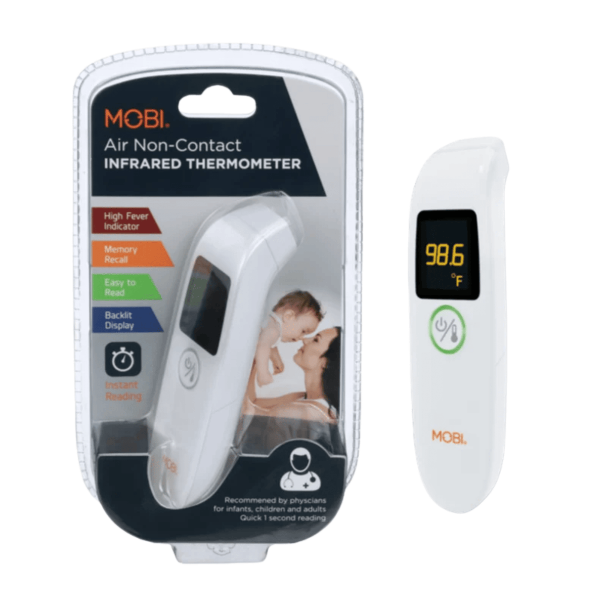 MOBI Air Non-Contact Digital Forehead Thermometer for People, Food & Objects - MOBI USA