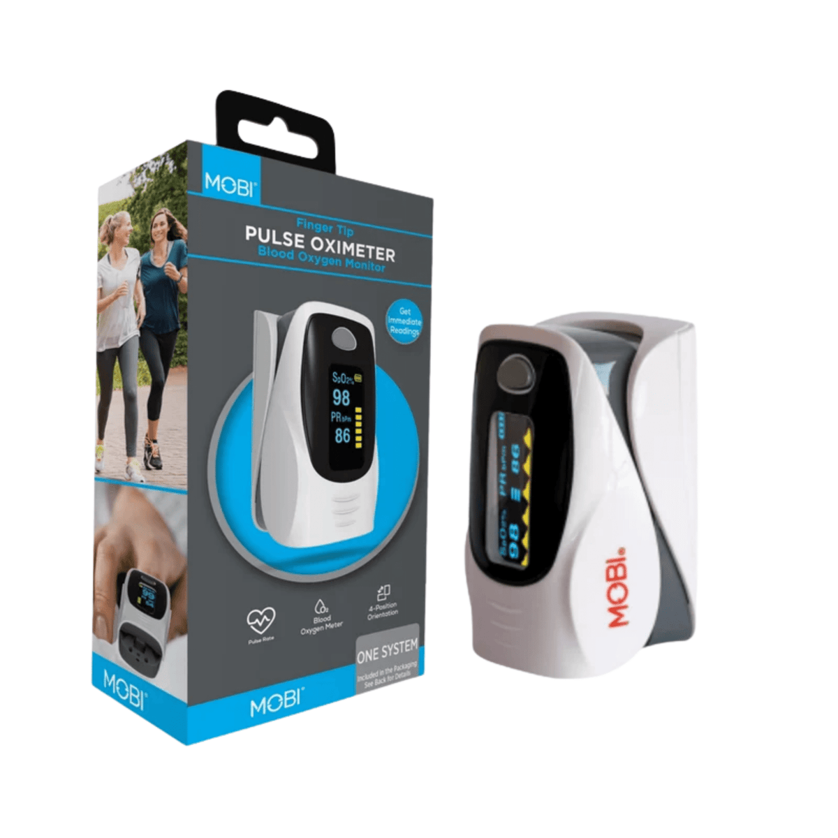 MOBI Fingertip Pulse Oximeter with OLED Display - MOBI USA