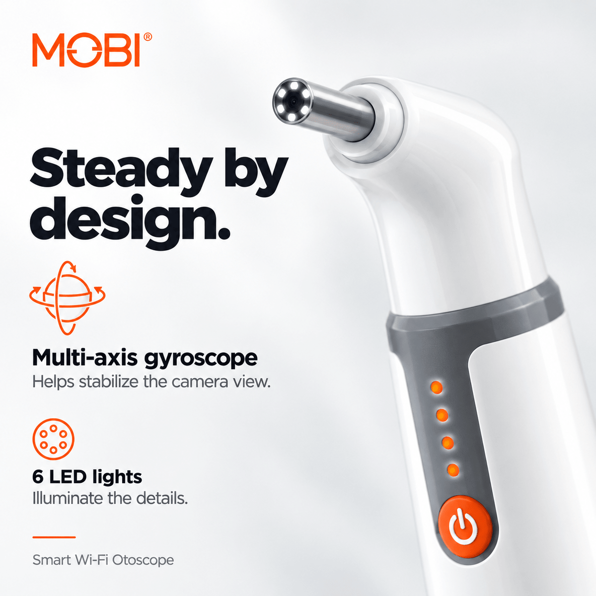MOBI Smart EarCam Otoscope – 1080P HD with LED & Gyroscope - MOBI USA