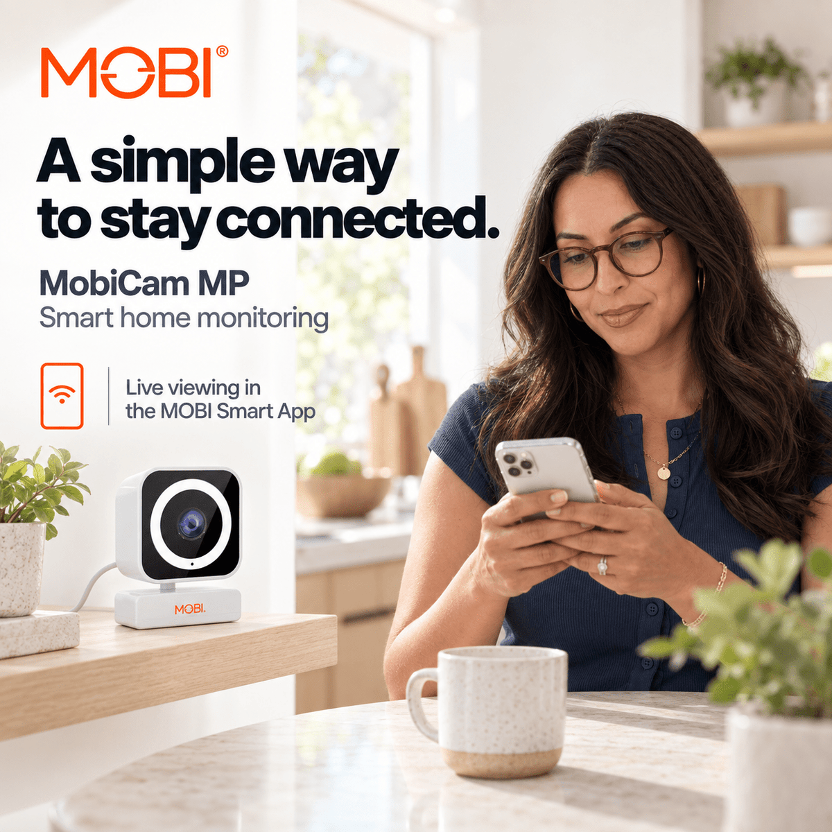 MobiCam MP Smart Nursery & Home Camera – 3MP 1080p, Dual Band Wi‑Fi, Night Vision - MOBI USA